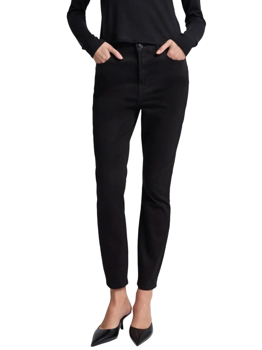 7 For All Mankind Luxe Vintage Josefina Skinny Jeans in Black